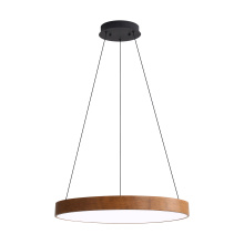 Golden 4963-24 WA - Wry Lighting Anello Integrated LED Pendant in Walnut